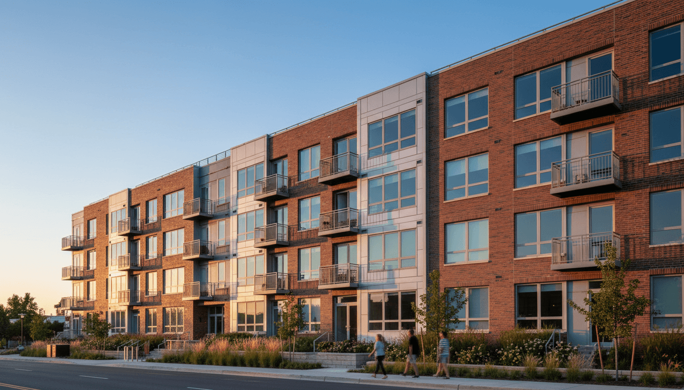 Modern apartment building exterior